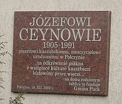 Tablica upamiętniająca Józefa Ceynowa